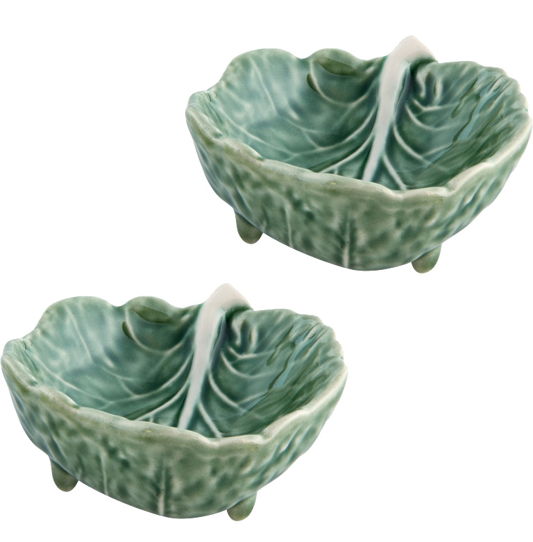 Набор 6 салатников Bordallo Pinheiro Cabbage 9x7.5см Зеленые