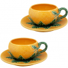 Кофейный набор Bordallo Pinheiro Orange 4 чашки и 4 блюдца