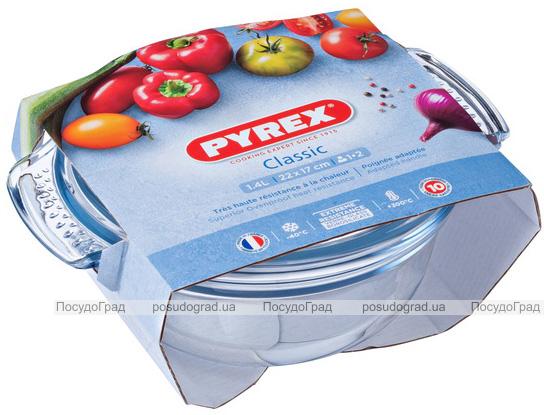 Каструля Pyrex Classic Easy Grip 1л, жароміцне скло
