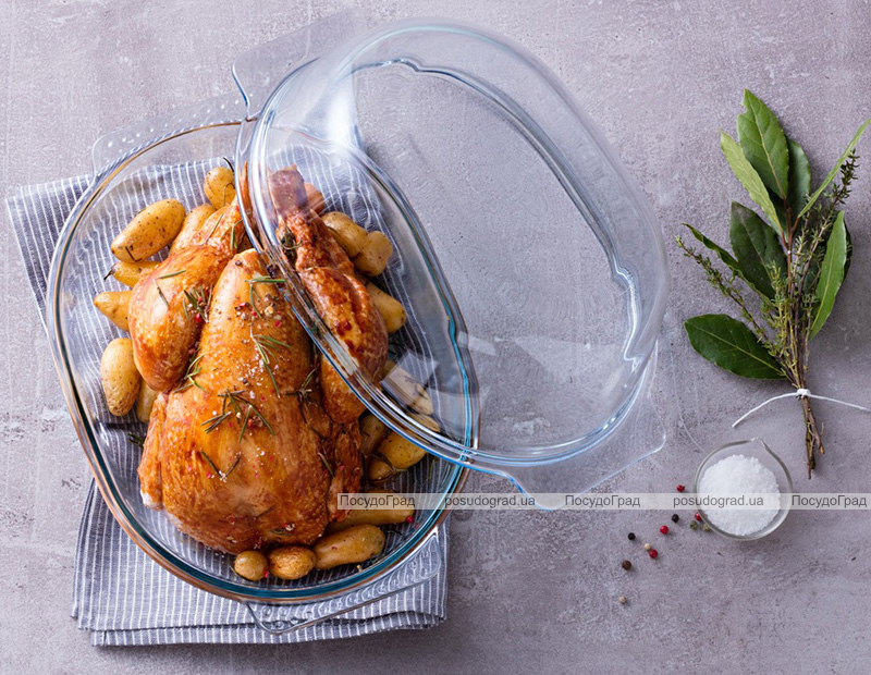 Форма для запікання (утятниця) Pyrex Classic Easy Grip 34х24х15см, жароміцне скло