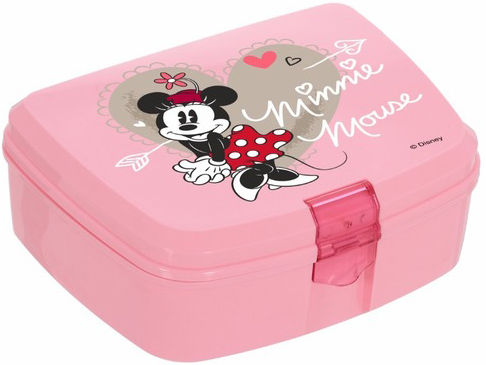 Ланч-бокс Herevin Disney Minnie Mouse 17х12х7см пластик, розовый