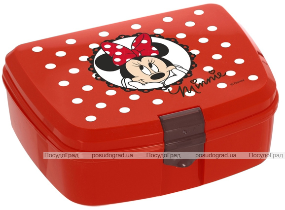 Ланч-бокс Herevin Disney Minnie Mouse 17х12х7см пластик, червоний