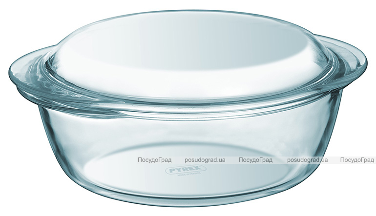 Кастрюля для запекания Pyrex Essentials Ø20см (1.6л) с крышкой, жаропрочное стекло