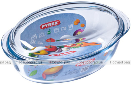 Каструля овальна Pyrex Essentials 3л, жароміцне скло
