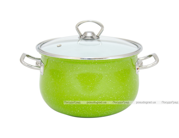 Каструля емальована Infinity "Green Granite" 2.1л з індукційним дном