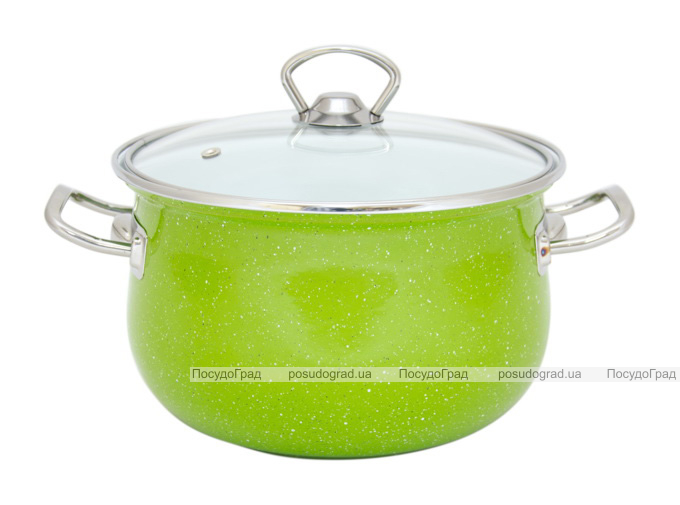 Каструля емальована Infinity "Green Granite" 3.7л з індукційним дном