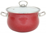 Каструля емальована Infinity "Red Granite" 6.5л, індукційна