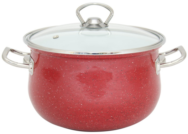 Каструля емальована Infinity "Red Granite" 6.5л, індукційна