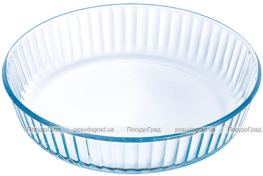 Форма для запікання Pyrex Bake&Enjoy Ø26х6см, жароміцне скло, рифлена