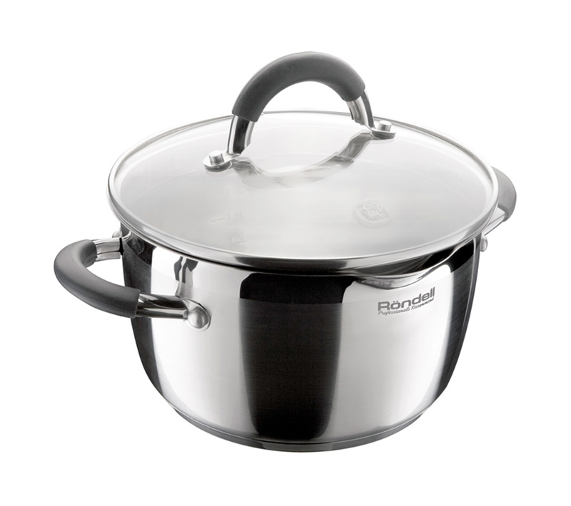 Кастрюля Rondell Flamme 2.3л со стеклянной крышкой