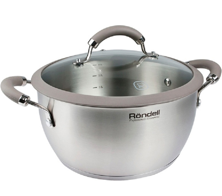 Кастрюля Rondell Balance 5.0л со стеклянной крышкой