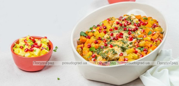 Форма для випічки керамічна Pyrex Curves овальна 22х15см, кремова