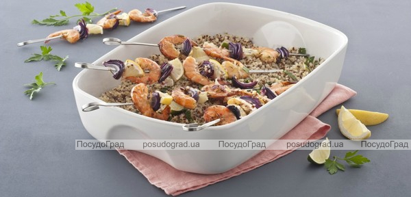 Форма для випічки керамічна Pyrex Curves 28х20см, кремова