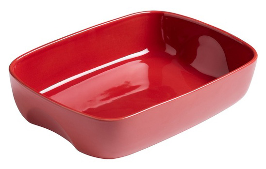 Форма для випічки керамічна Pyrex Curves 28х20см, червона