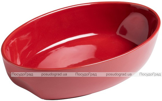 Форма для випічки керамічна Pyrex Curves овальна 33х21см, червона