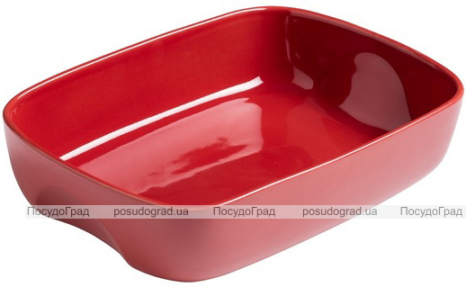 Форма для випічки керамічна Pyrex Curves 33х23см, червона