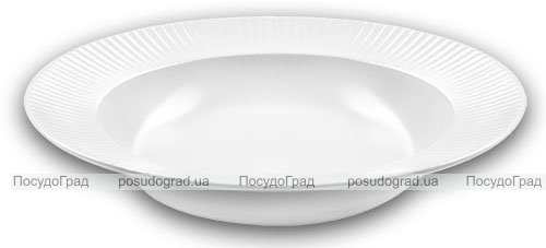 Набір 6 супових тарілок IPEC Atena Ø23см кам'яна кераміка, білі