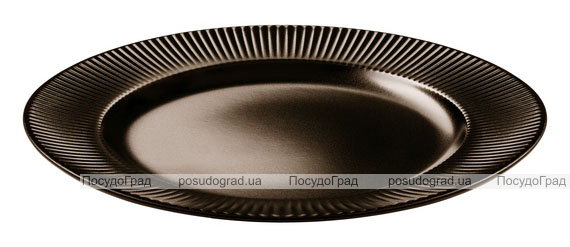 Набір 6 десертних тарілок IPEC Atena Ø21см кам'яна кераміка, коричневі