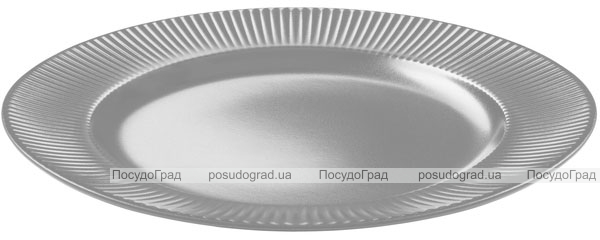 Набір 6 обідніх тарілок IPEC Atena Ø27см кам'яна кераміка, сірі
