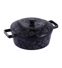 Кастрюля для запекания VaBene Black круглая 2л с крышкой