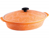 Каструля-гусятниця керамічна VaBene Orange 3,4 л з кришкою