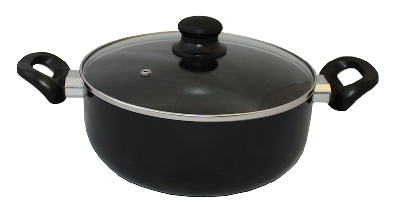 Кастрюля Vitrinor Vitral Black 2.5л эмалированная со стеклянной крышкой