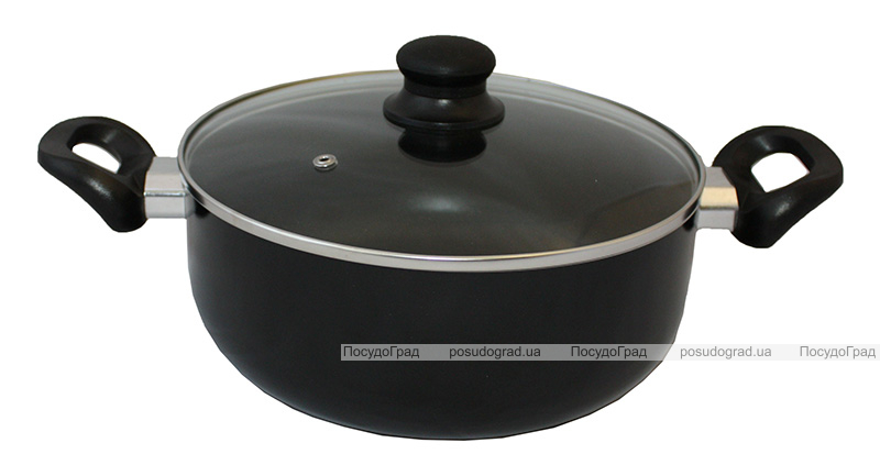 Каструля Vitrinor Vitral Black 2.5л емальована зі скляною кришкою