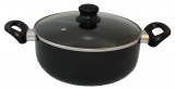 Кастрюля Vitrinor Vitral Black 3.5л эмалированная со стеклянной крышкой