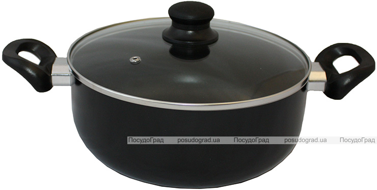 Каструля Vitrinor Vitral Black 3.9л емальована зі скляною кришкою