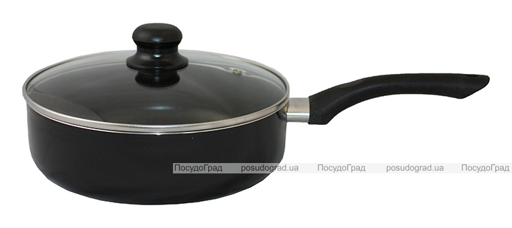 Сковорода-сотейник Vitrinor Vitral Black Ø24см со стеклянной крышкой