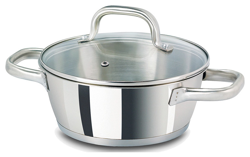 Кастрюля Vitrinor Bon Chef 2л из нержавеющей стали, низкая
