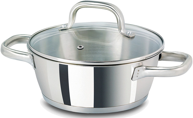 Кастрюля Vitrinor Bon Chef 3л из нержавеющей стали, низкая