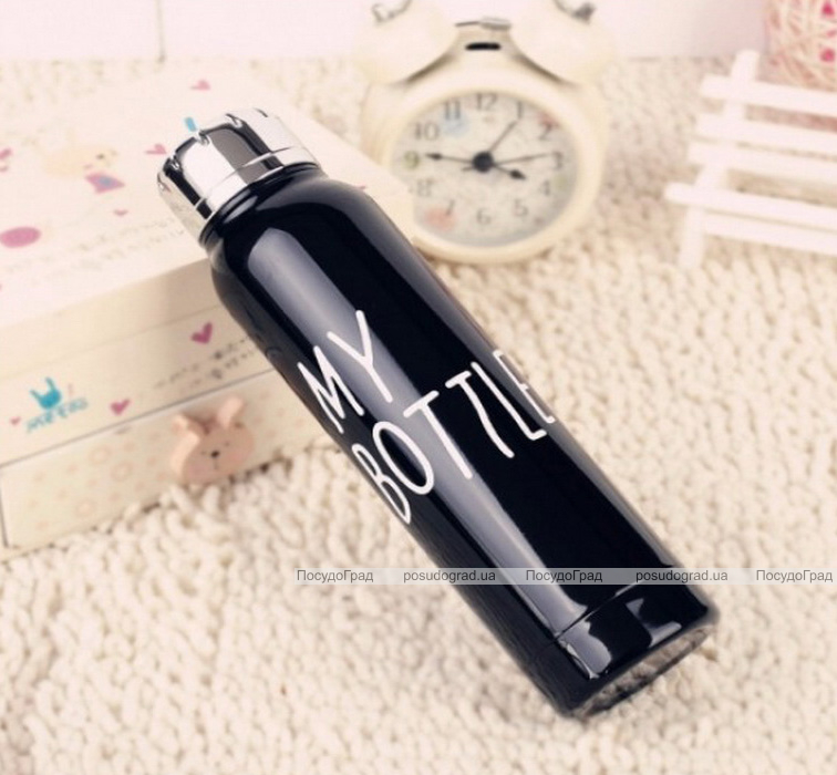 Термос My Bottle 300мл чорний зі сталевою кришкою