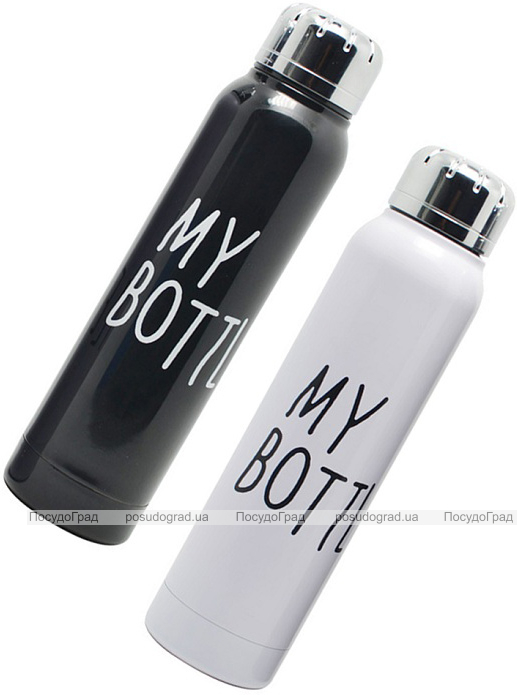 Термос My Bottle 300мл чорний зі сталевою кришкою