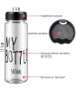Пляшка My Bottle 500мл, рожева + лляний чохол