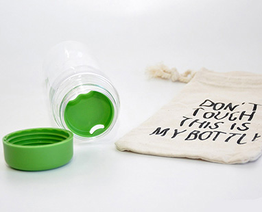 Пляшка My Bottle 500мл, зелена + лляний чохол