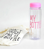 Пляшка My Bottle 500мл, рожева + лляний чохол