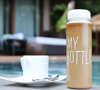 Пляшка My Bottle 500мл, біла + лляний чохол