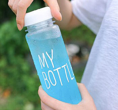 Пляшка My Bottle 500мл, біла + лляний чохол