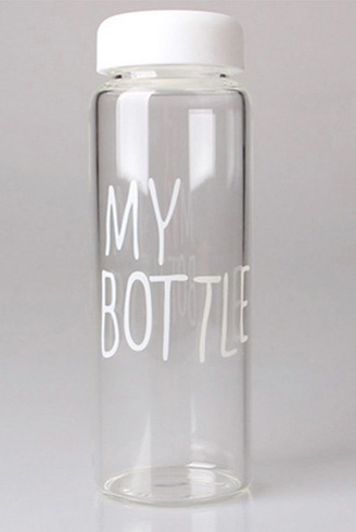 Пляшка My Bottle 500мл, біла + лляний чохол
