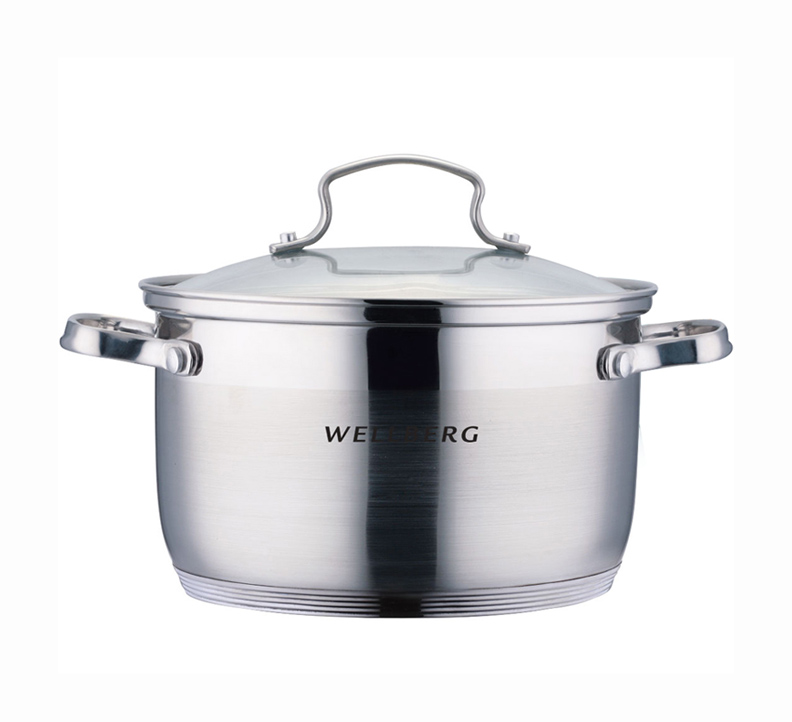 Каструля Wellberg Alicante 2.7л зі скляною кришкою і мірною шкалою