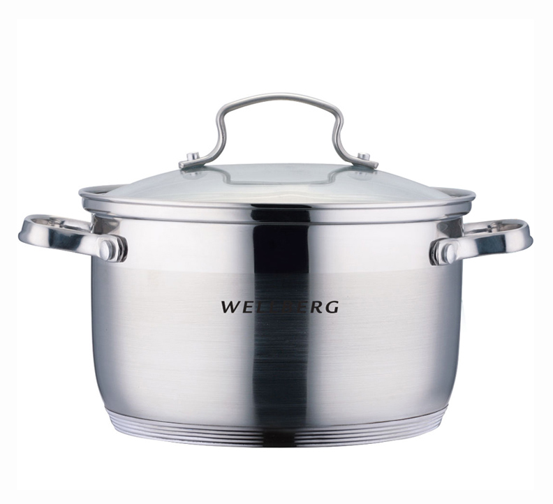 Каструля Wellberg Alicante 3.6л зі скляною кришкою і мірною шкалою