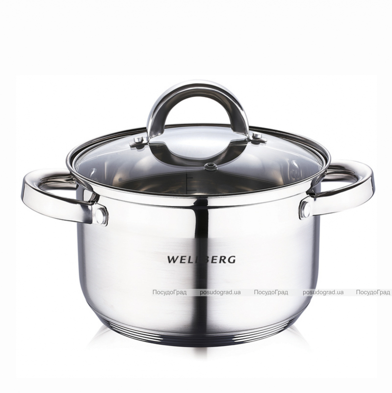 Каструля Wellberg Oviedo 3.6л зі скляною кришкою і мірною шкалою