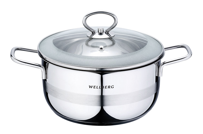 Каструля Wellberg "In Line" 3.1л індукційна зі скляною кришкою