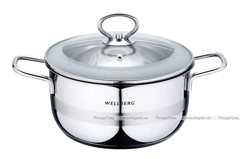 Каструля Wellberg "In Line" 3.1л індукційна зі скляною кришкою