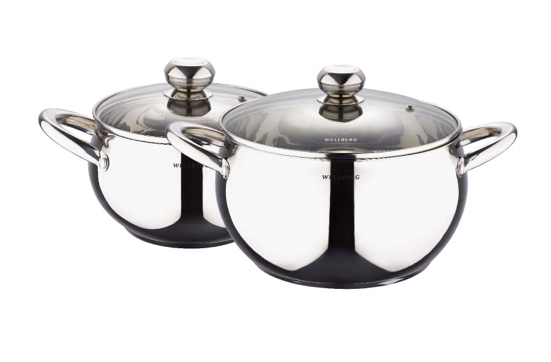 Набор кастрюль Wellberg Apple Pot 2 кастрюли средних