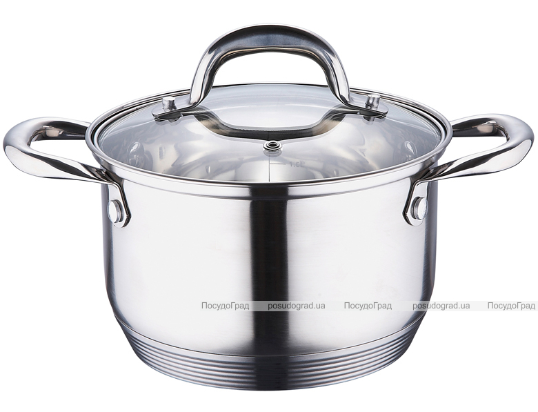 Кастрюля Wellberg Bolero 6,3л со стеклянной крышкой