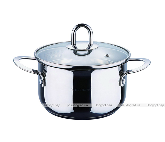 Кастрюля Wellberg Original 2,9л с носиком для слива