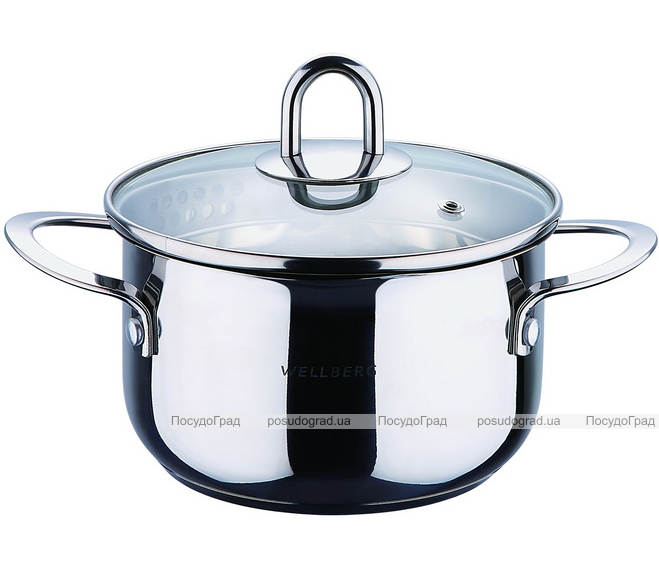 Кастрюля Wellberg Original 6,3л с носиком для слива