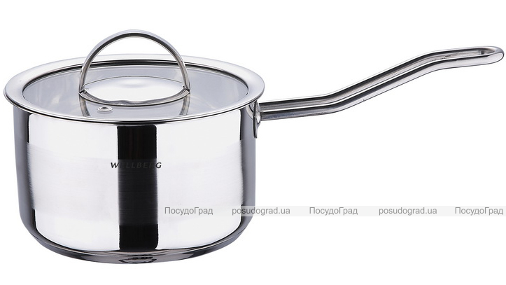 Ківш Wellberg Superior 1,9л зі скляною кришкою